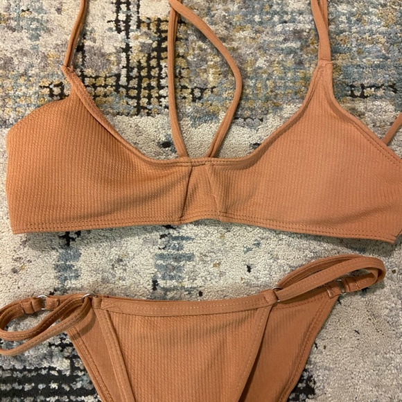 Nude Brown Strappy Cheeky Bikini Zaful - Picture 5 of 6